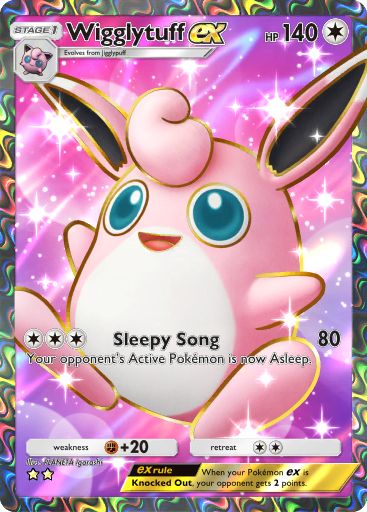 Wigglytuff ex full art from Genetic Apex