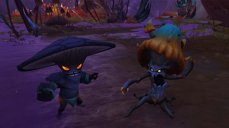 Two fungal mushroom enemies in WoW The War Within looking menacingly at the camera