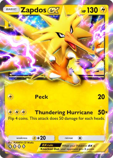 Artwork for Zapdos ex in Genetic Apex