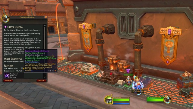 A player accepting the omens unified quest in wow the war within