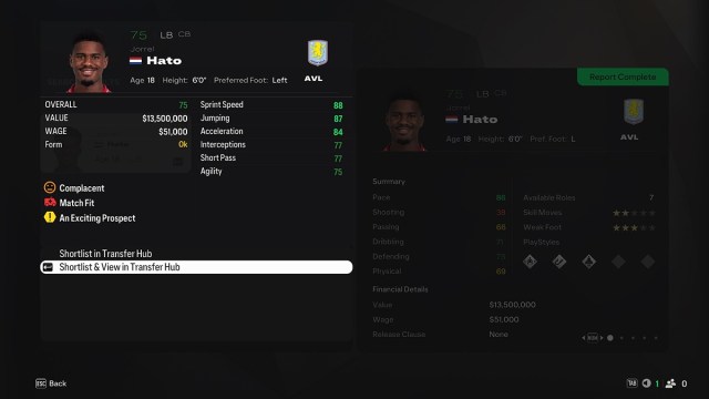 Jorrel Hato stats in EA FC 25