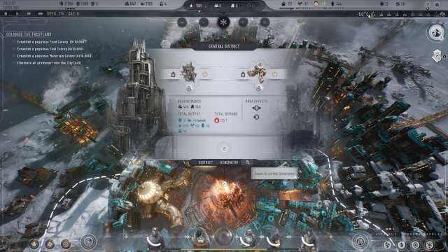 Zoom feature button in Frostpunk 2