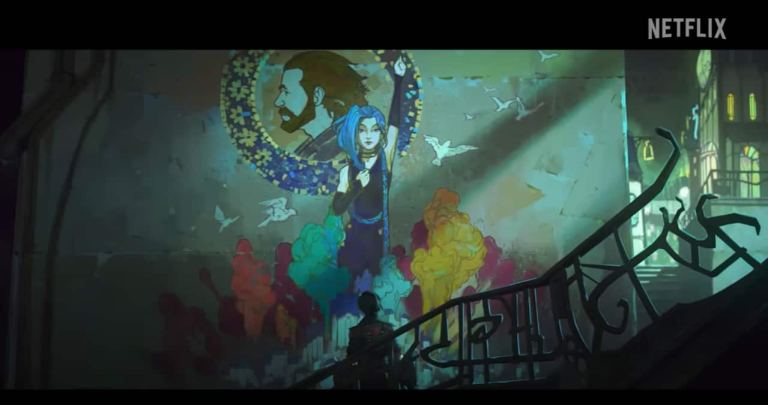 Jinx mural in Zaun in the latest teaser for Arcane season 2