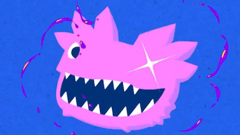 Lego Fortnite Lost Isles release date countdown: a pink dinosaur named Klombo with a star in one of its eyes.