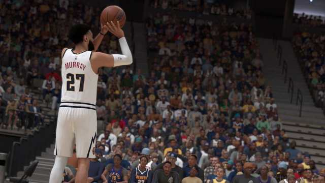 Jamal Murray shooting a jump shot in NBA 2K25