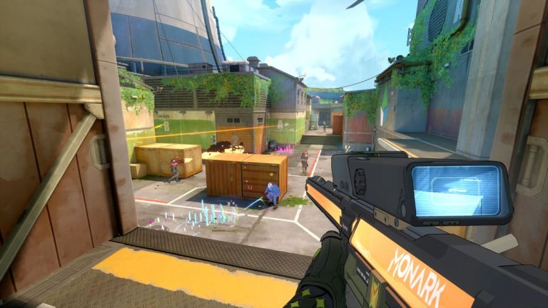 Player using a sniper rifle in Spectre Divide while defending a bomb site