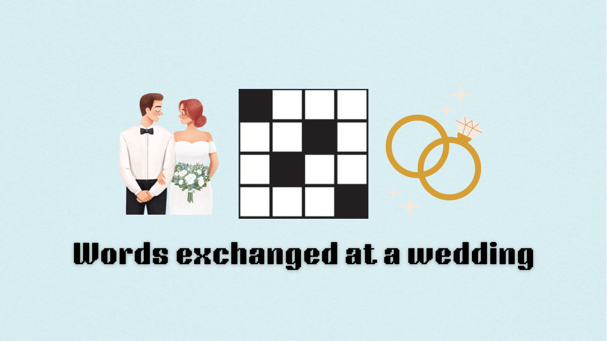 Words exchanged at a wedding hint on the NYT Mini Crossword.