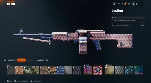 PU-21 Special camo in Black Ops 6.