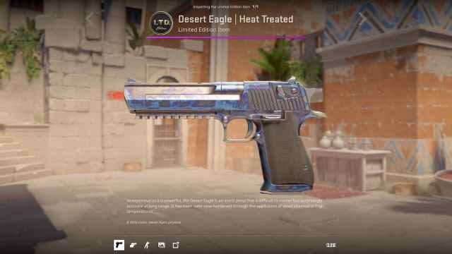 Desert Eagle Heat Treated on display in CS2.