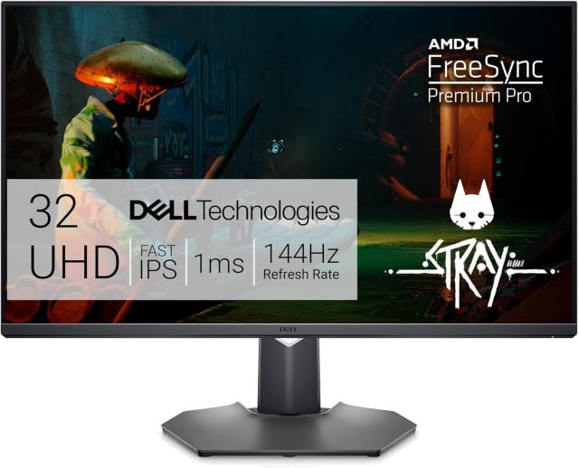 The Dell G3223Q monitor, a 32-inch 4K flat IPS monitor. More details below.