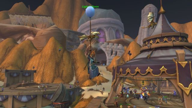 Balloon ride in World of Warcraft's 20th Anniversary event.