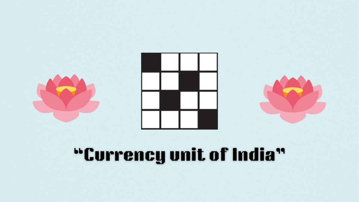 A blank crossword between two Lotus emojis, above a clue.