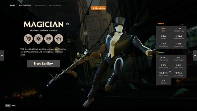 An image of Magician from Deadlock. This hero is a placeholder until the developers create more assets.