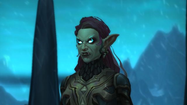 Death Knight Troll with glowing eyes in World of Warcraft.