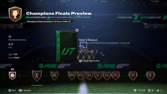 An overview of Champions in EA FC 25 showing the time remaining until the next tournament.