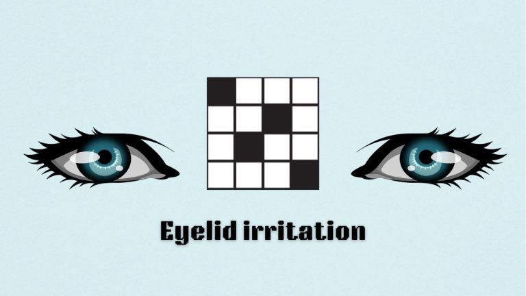 Picture showing the eyelid irritation clue cover in NYT Mini Crossword.