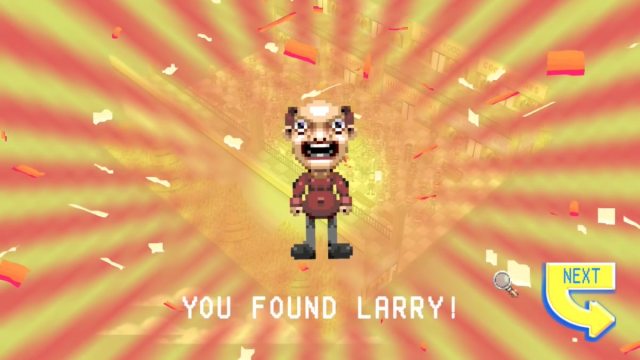 The You Found Larry screen