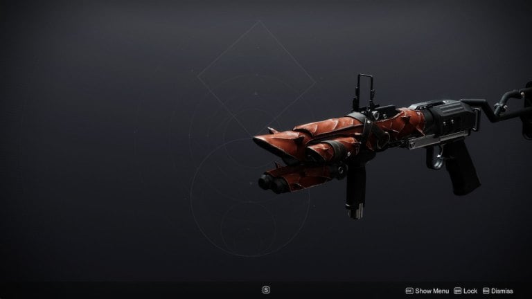 The Scorn-inspired Liturgy grenade launcher in collections.