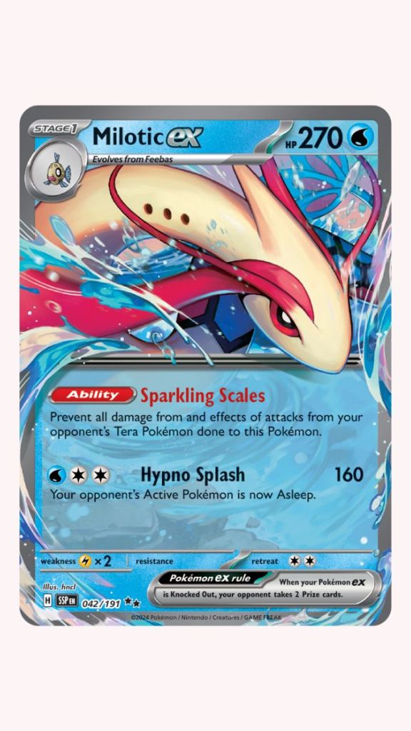 Milotic ex Pokémon card.