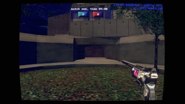 Loading into the No Players Online capture the flag server with 0-0 score on top and revolver visible in character's hand