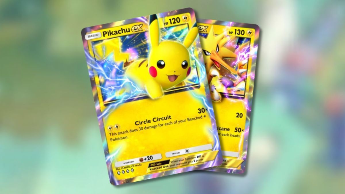 pikachu ex and zapdos ex cards in pokemon tcg pocket