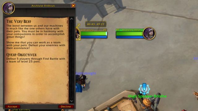 The Very Best quest in World of Warcraft.