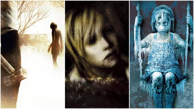 The Silent Hill Origins, Silent Hill 3, and Silent Hill: Shattered Memories game covers