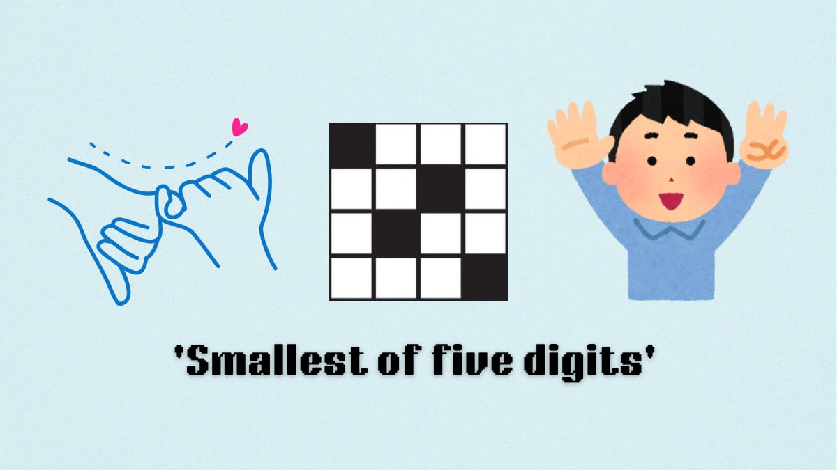 Picture showing the smallest of five digits clue cover in NYT Mini Crossword.