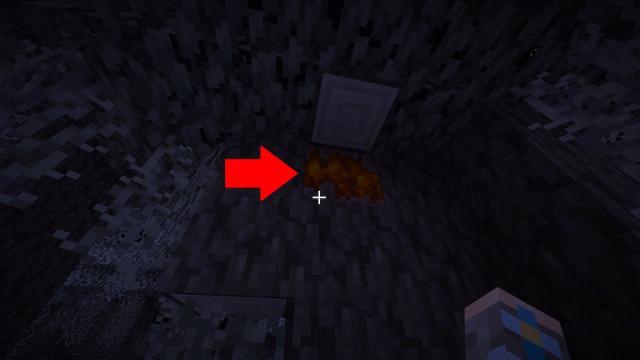 A Creaking heart marked in Minecraft.