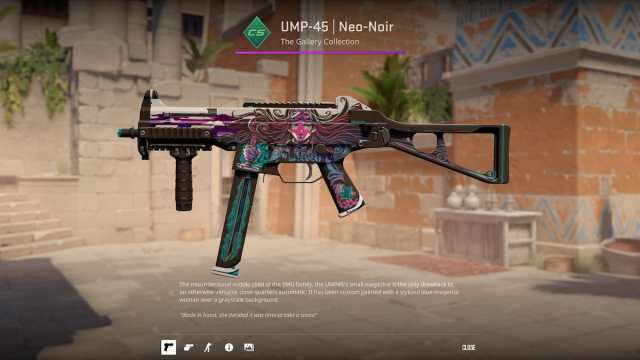 UMP-45 Neo Noir skin in CS2