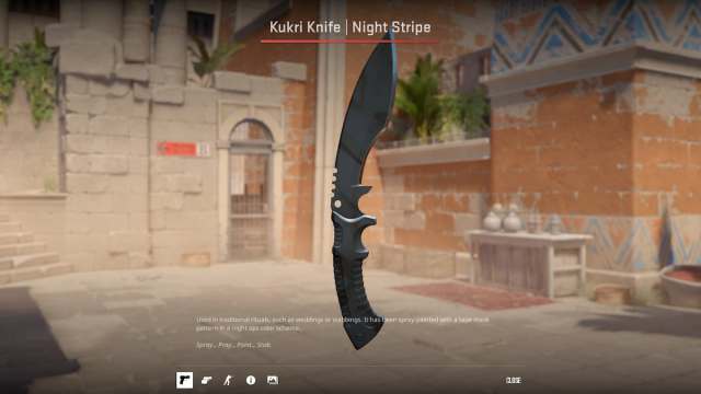 CS2 Kukri Knife Night Stripe skin preview