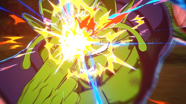 Dragon Ball Sparking Zero Piccolo branching paths: Piccolo is charging energy from his fingers by touching his forehead.