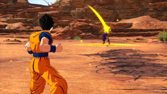 Dragon Ball Sparking Zero tips and tricks: Gohan has just hit Piccolo with a Ki Blast.