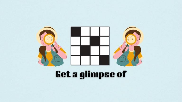 The Get a glimpse of clue for the NYT Mini Crossword.