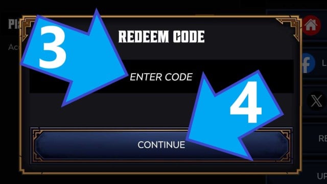 Grimguard Tactics Redeem code window