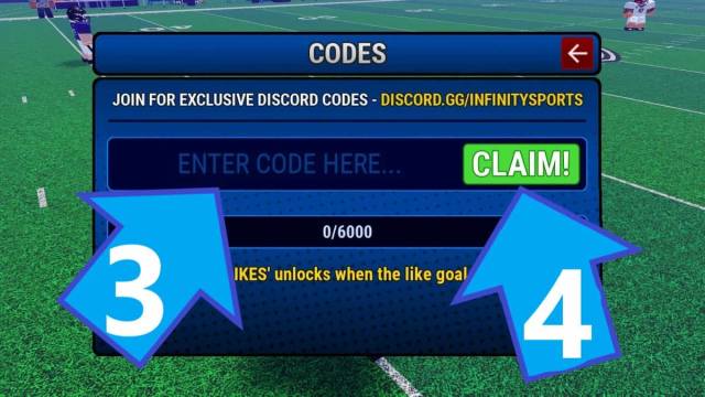 How to redeem codes in Football Legends