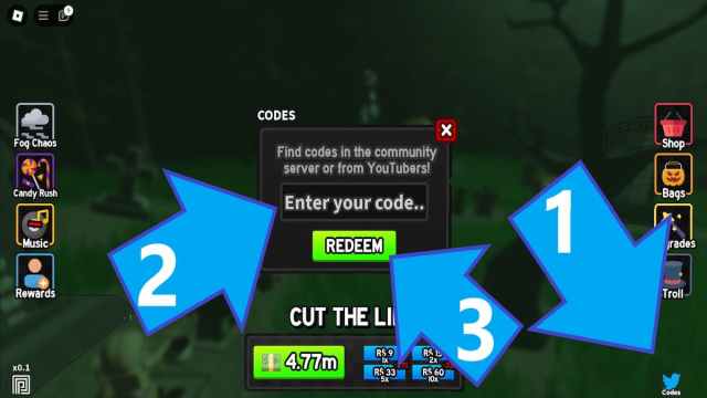 How to redeem Trick or Treat codes.