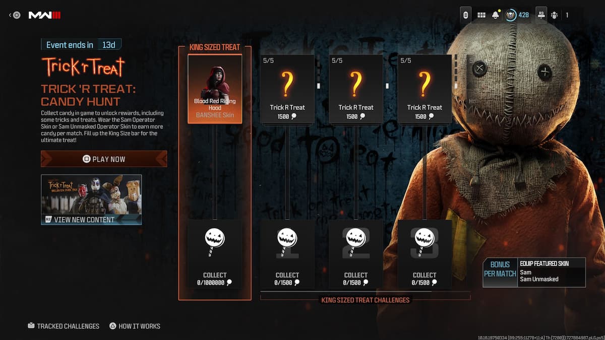 MW3 Trick r Treat Candy Hunt event screen