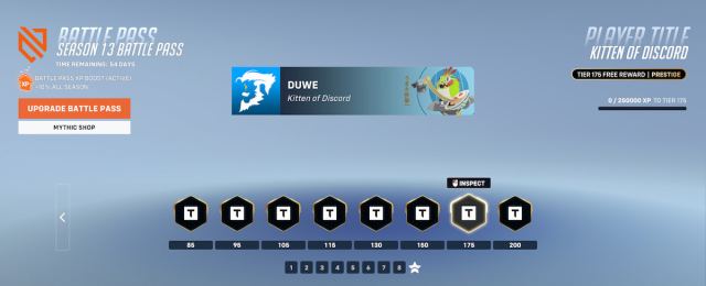 The "Kitten of Discord" title in OW2.