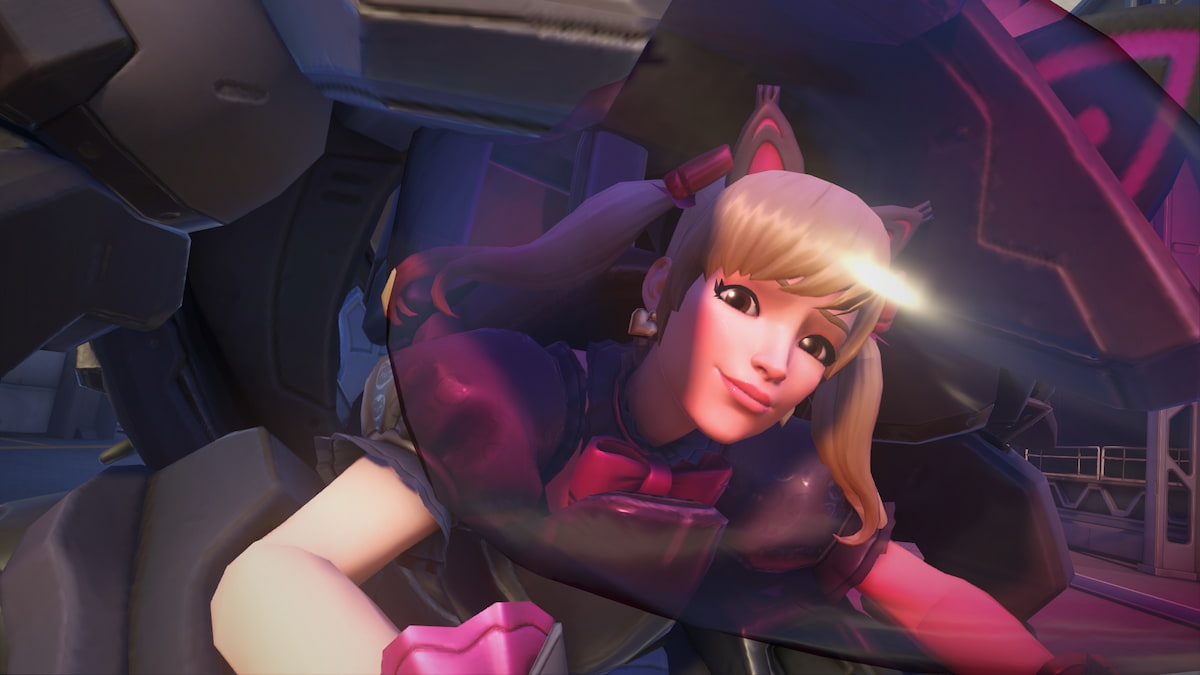 Overwatch 2 D.Va in her Black Cat skin