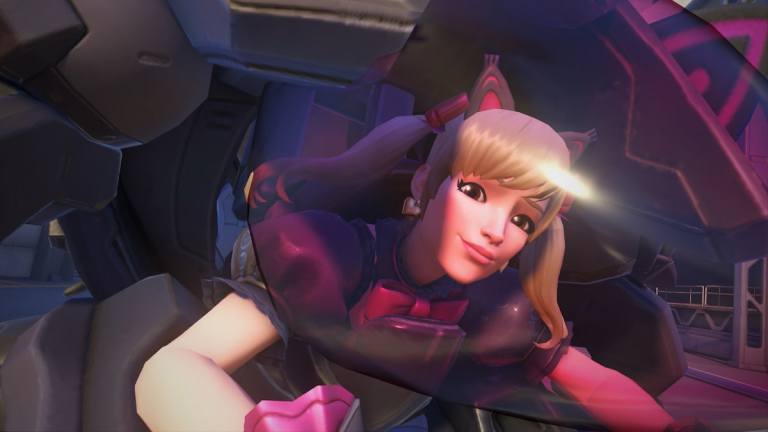 Overwatch 2 D.Va in her Black Cat skin