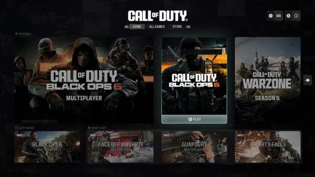 Call of Duty HQ new UI as part of Black Ops 6.