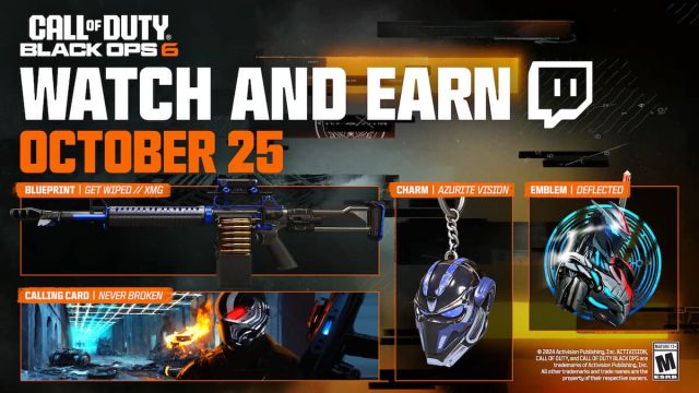 Black Ops 6 Twitch drops for Oct. 25 infographic