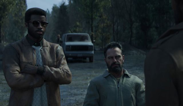 Marshall and Woods address Livingstone in Black Ops 6 campaign cutscene.