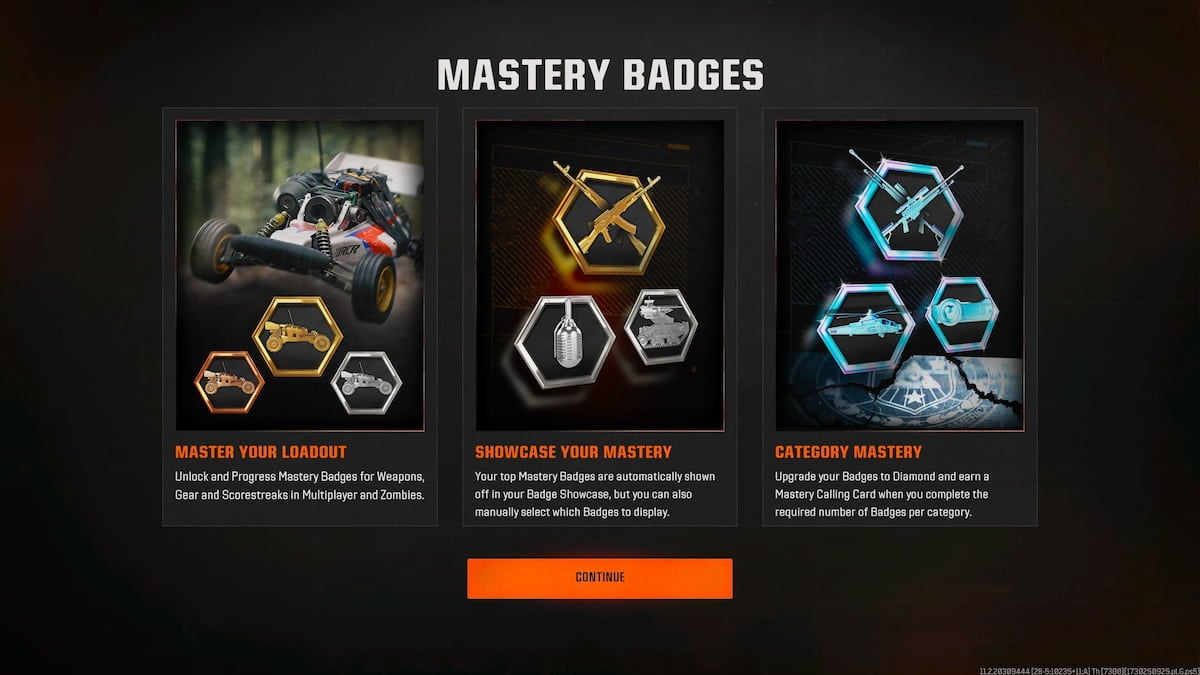 Mastery Badges screenshot in Black Ops 6