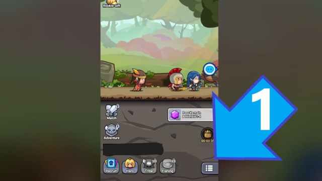 Mini Heroes Magic Throne Menu button.