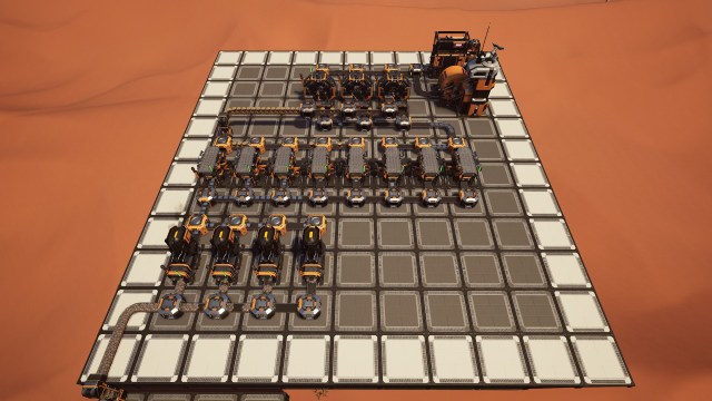 Satisfactory layout for an advanced Reinforced Iron Plate production line