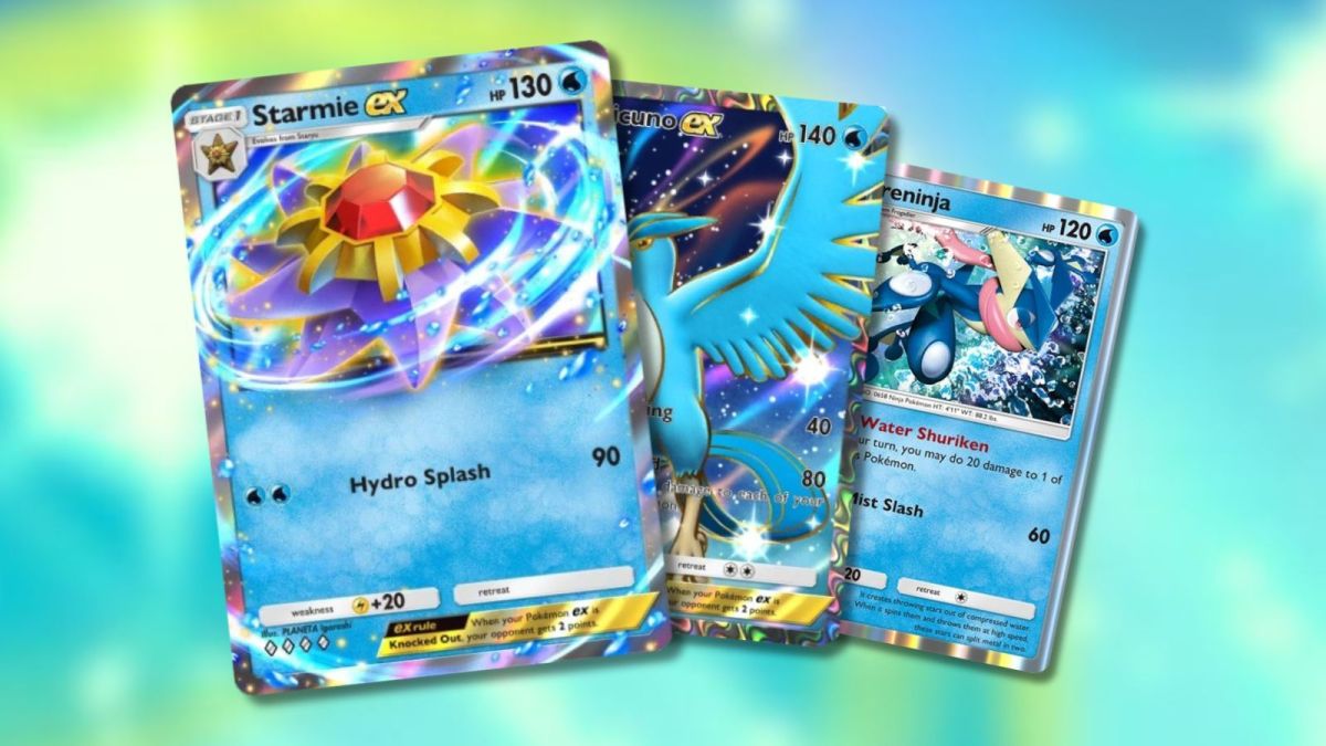 starmie ex articuno ex and greninja tcg pocket carxds