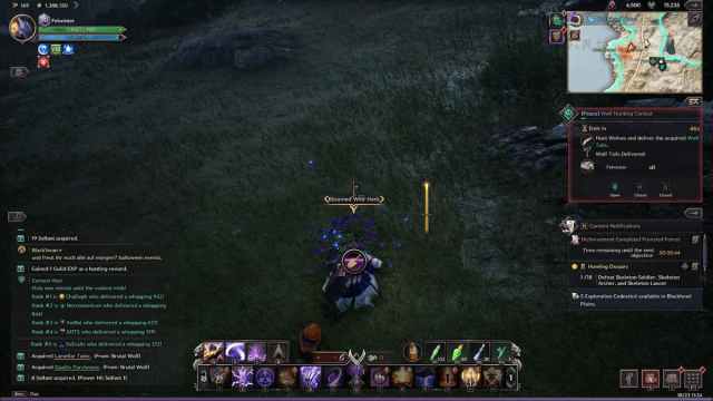 Throne and Liberty character collecting herbs
