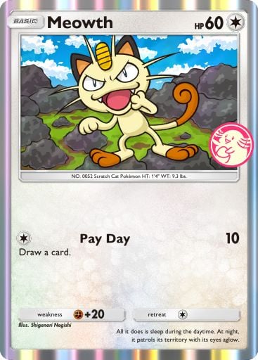 A Meowth Promo card in Pokemon TCG Pocket.